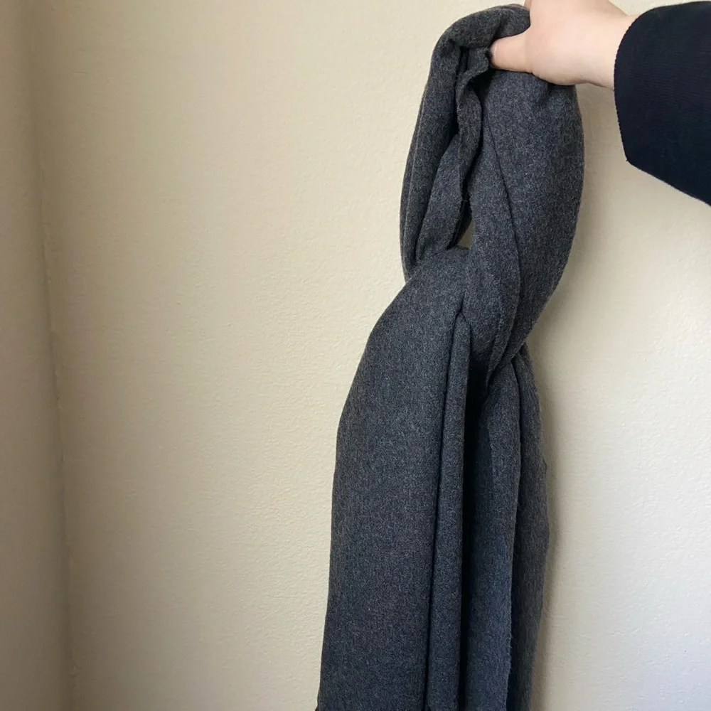 Maison Kitsuné fringed virgin wool scarf